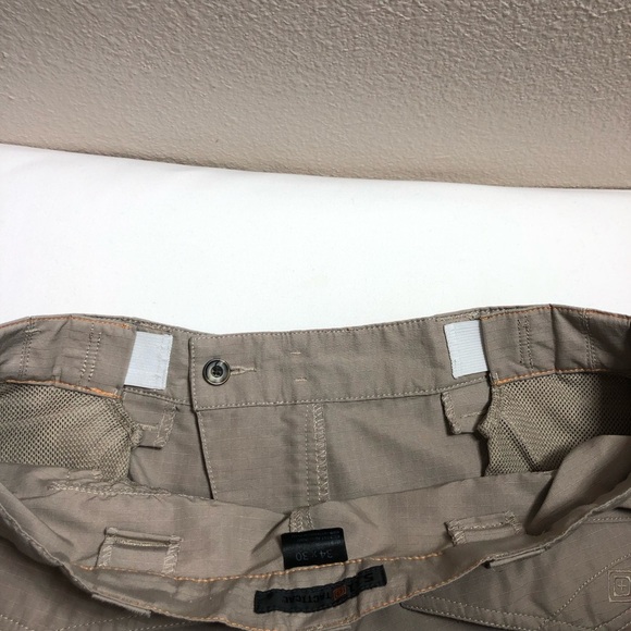 5.11 Tactical Men's Fast-Tac Khaki Lightweight Straight Leg Cargo Pants 34 X 30 - Picture 8 of 16